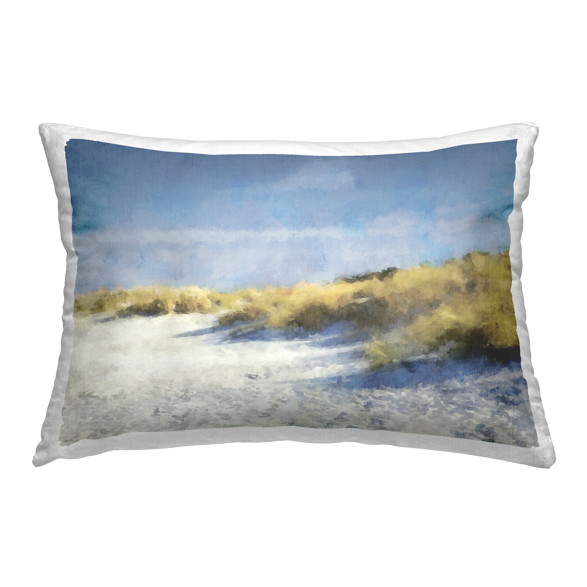 Stupell Industries Sandy Seaside Shore Decorative Printed Throw Pillow, 14 x 20