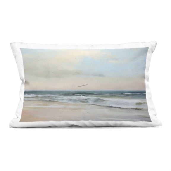 Stupell Industries Sandy Shore in Neutrals Decorative Printed Throw Pillow design by Creative Studio, 14 x 7 x 20