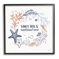 thumbnail image 1 of Stupell Industries Sandy Toes Sunkissed Nose Phrase Graphic Art Black Framed Art Print Wall Art, Design by Janelle Penner, 1 of 7