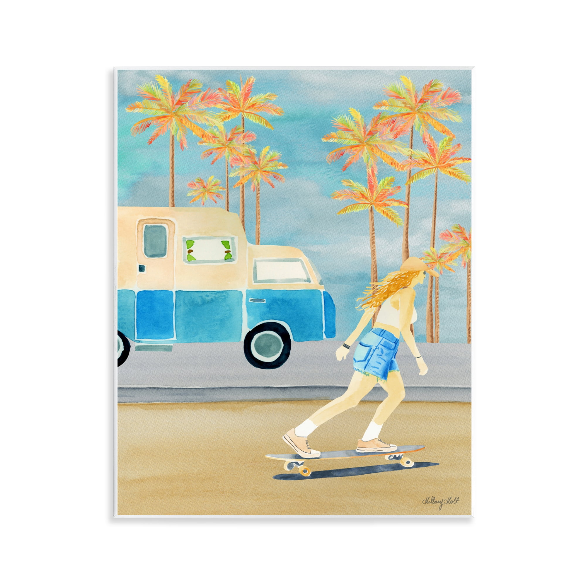 Stupell Industries Santa Monica Road Trip Wall Plaque Art, design by Hillary Holt