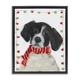 thumbnail image 1 of Stupell Industries Santa Paws Dog Black Framed Floater Canvas Wall Art, design by Sally Swatland, 1 of 9