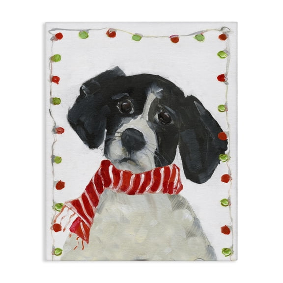 Stupell Industries Santa Paws Dog Canvas Wall Art, design by Sally Swatland