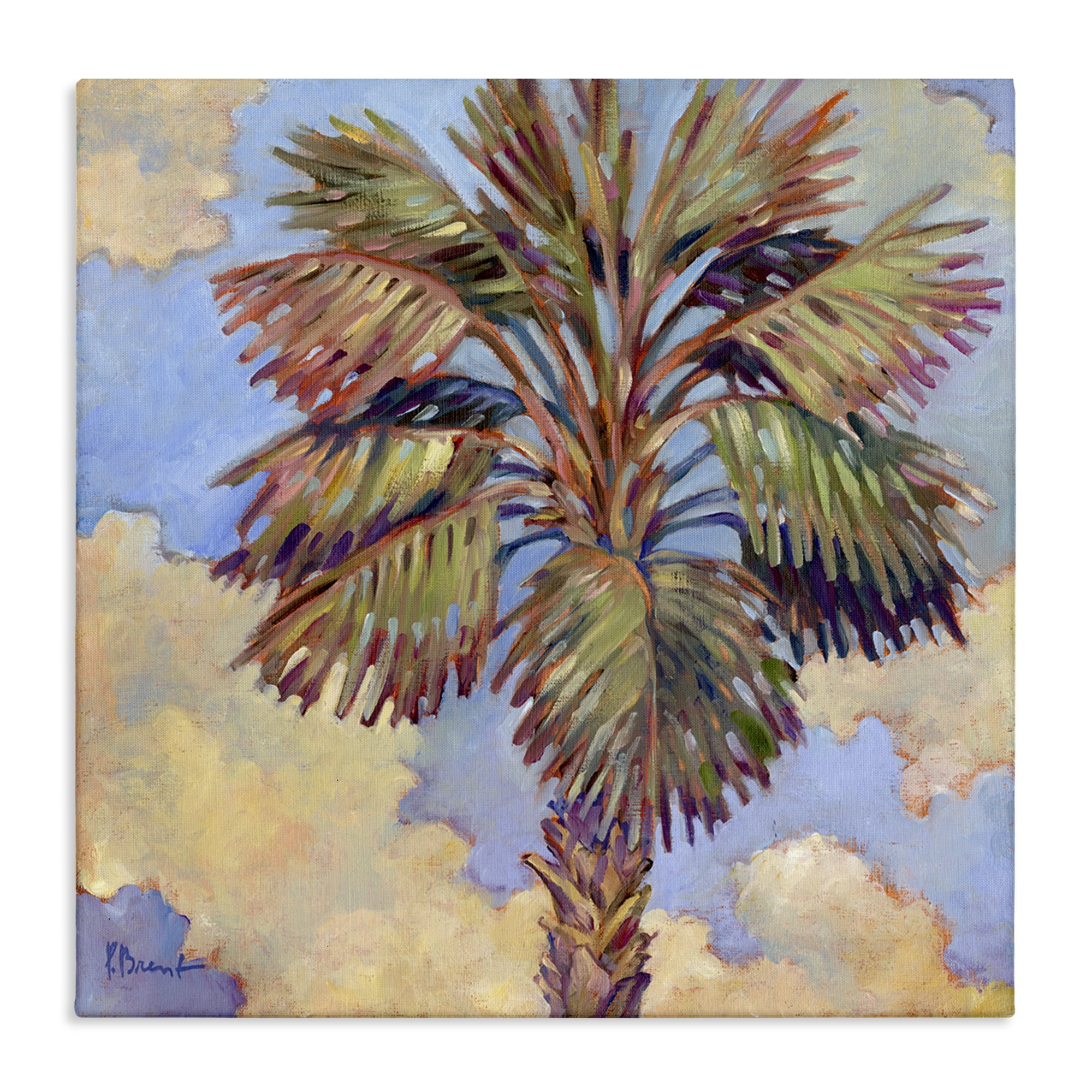 Stupell Industries Santa Rosa Palm Landscape & Nature Painting Wrapped Canvas Art Print Wall Art, 17 x 17