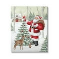 thumbnail image 1 of Stupell Industries Santa & Snowy Cabin Holiday Painting Gallery Wrapped Canvas Art Print Wall Art, 36 x 48, 1 of 8