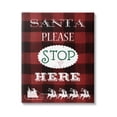thumbnail image 1 of Stupell Industries Santa Stop Here Plaid Holiday Painting Gallery Wrapped Canvas Print Wall Art, 24 x 30, 1 of 8