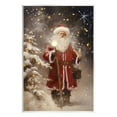 thumbnail image 1 of Stupell Industries Santa in Snowy Night Scene Holiday Painting Unframed Art Print Wall Art, 10 x 15, 1 of 7