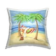 thumbnail image 1 of Stupell Industries Santa with Summer Cocktail Square Decorative Printed Throw Pillow, 18 x 18, 1 of 4
