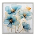 thumbnail image 1 of Stupell Industries Contemporary Sapphire and Gold Florals Gray Framed Giclee Art, 17 x 17, by Creative Studio, 1 of 8