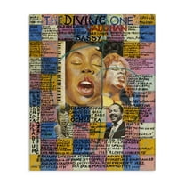 Stupell Industries Sarah Lois Vaughan Collage People Drawing Wrapped Canvas Art Print Wall Art, 16 x 20