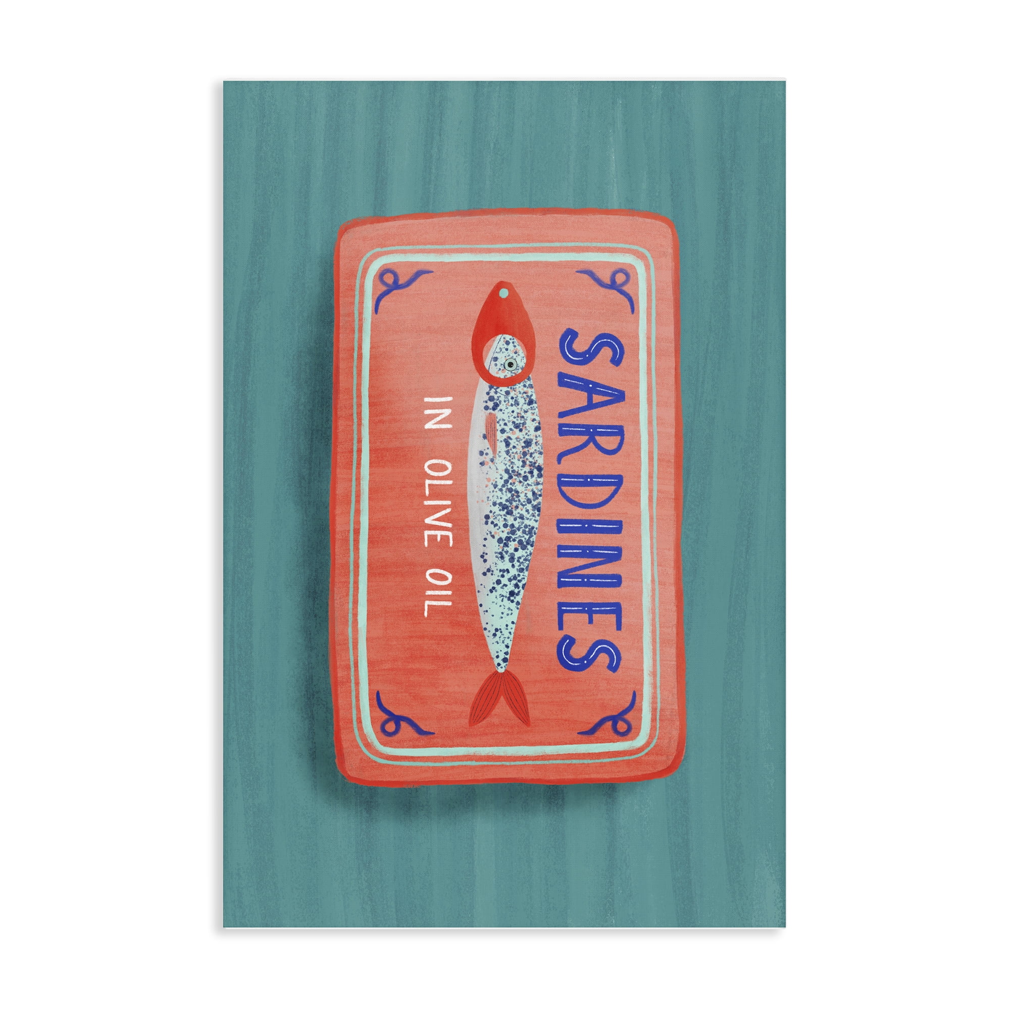 Stupell Industries Sardines Olive Oil Seafood Canvas Wall Art, design by Metka Hiti