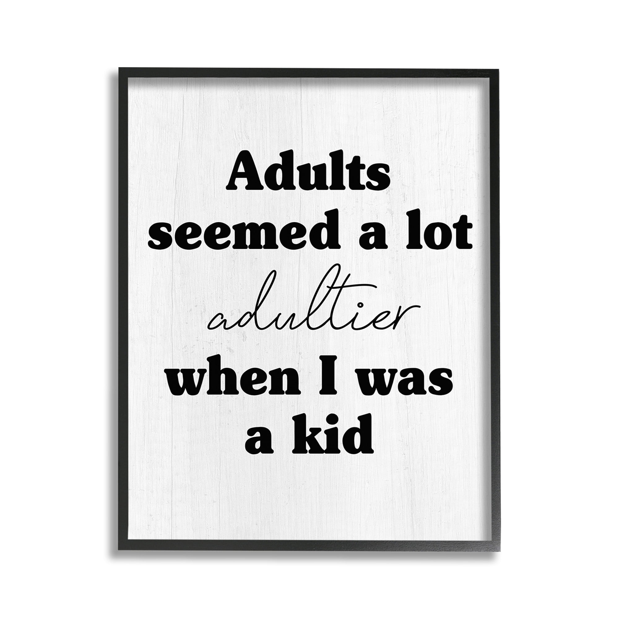Stupell Industries Sassy Adult Phrase Typography Painting Black Framed Art Print Wall Art, 11 x 14