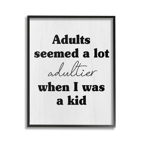 Stupell Industries Sassy Adult Phrase Typography Painting Black Framed Art Print Wall Art, 24 x 30
