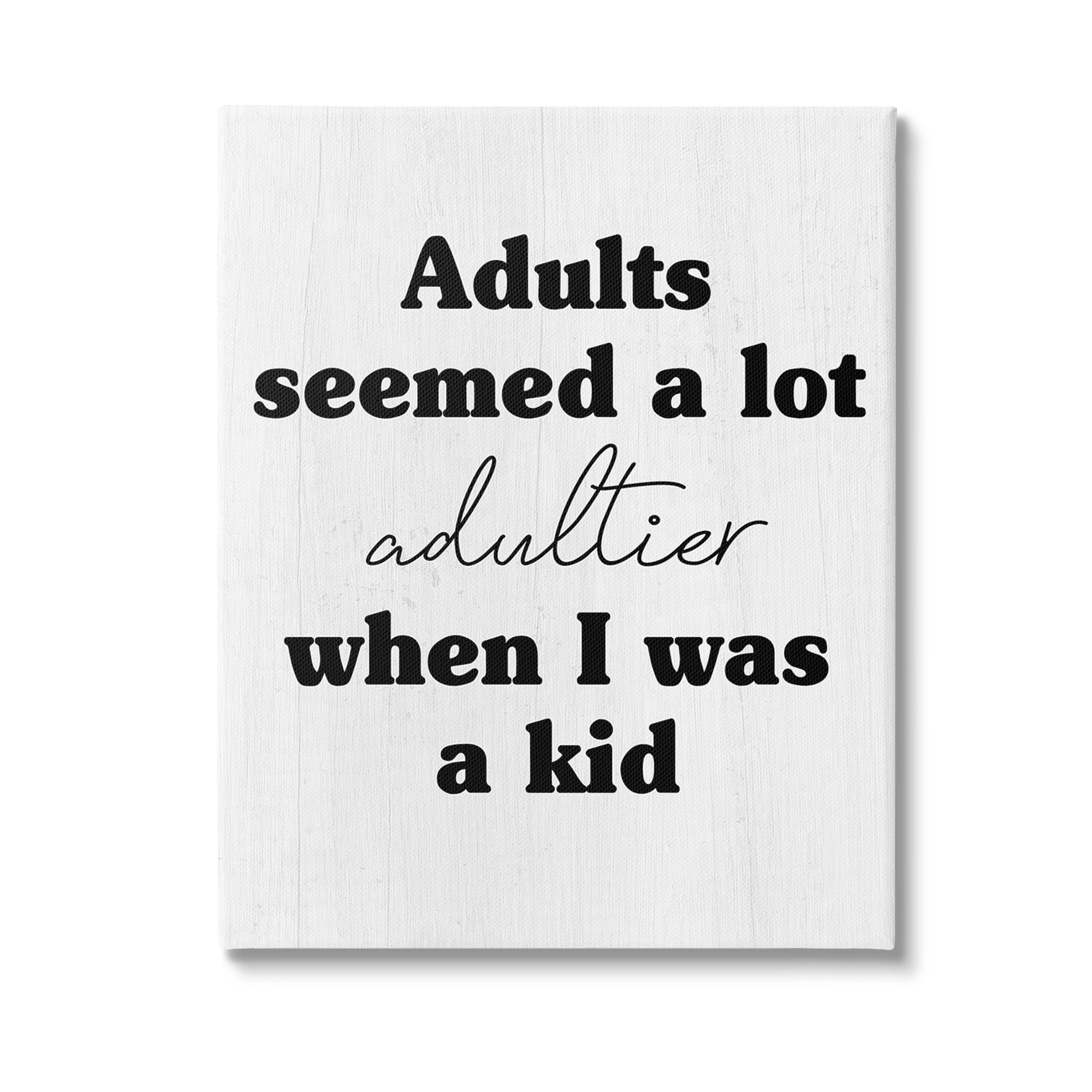 Stupell Industries Sassy Adult Phrase Typography Painting Gallery Wrapped Canvas Art Print Wall Art, 30 x 40