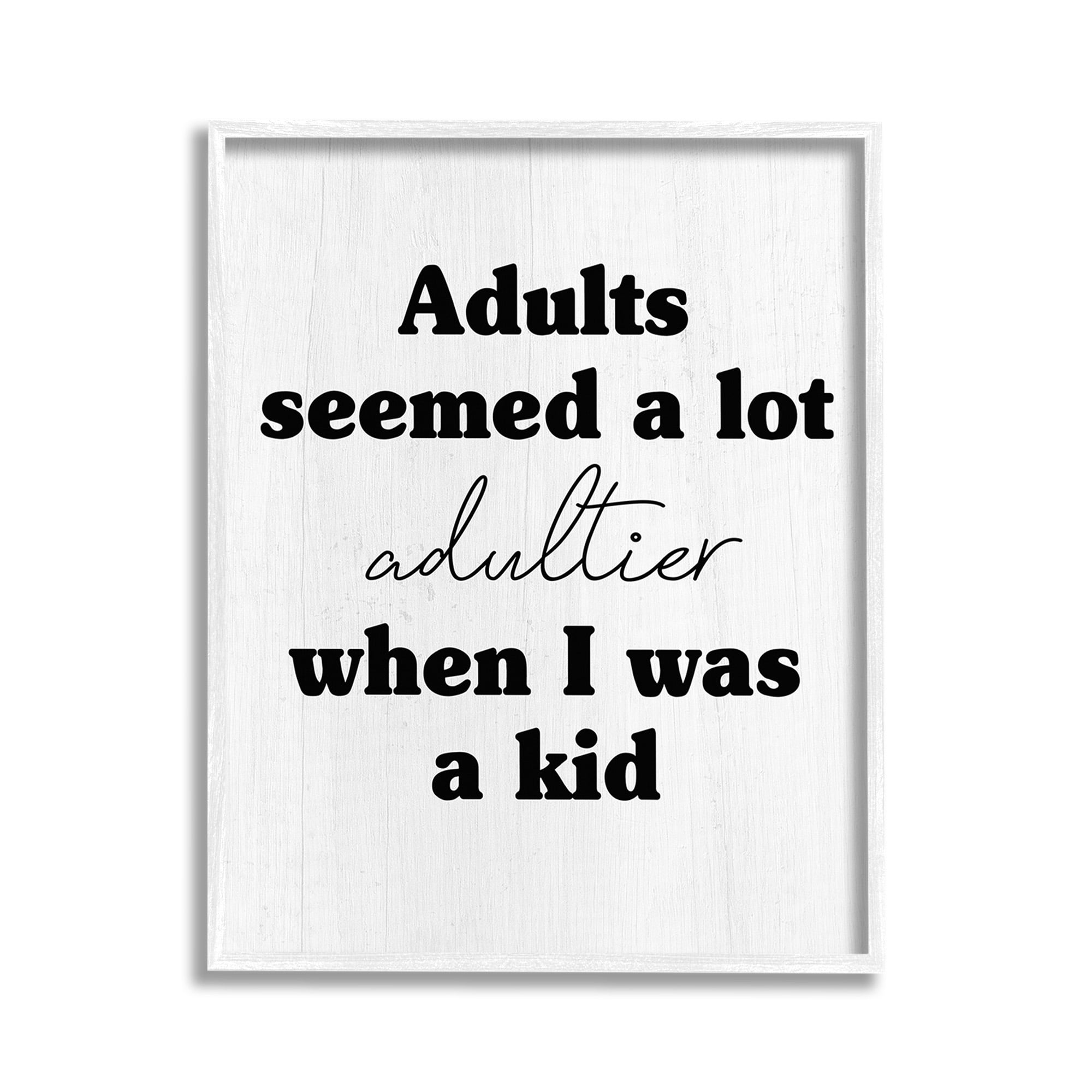 Stupell Industries Sassy Adult Phrase Typography Painting White Framed Art Print Wall Art, 11 x 14