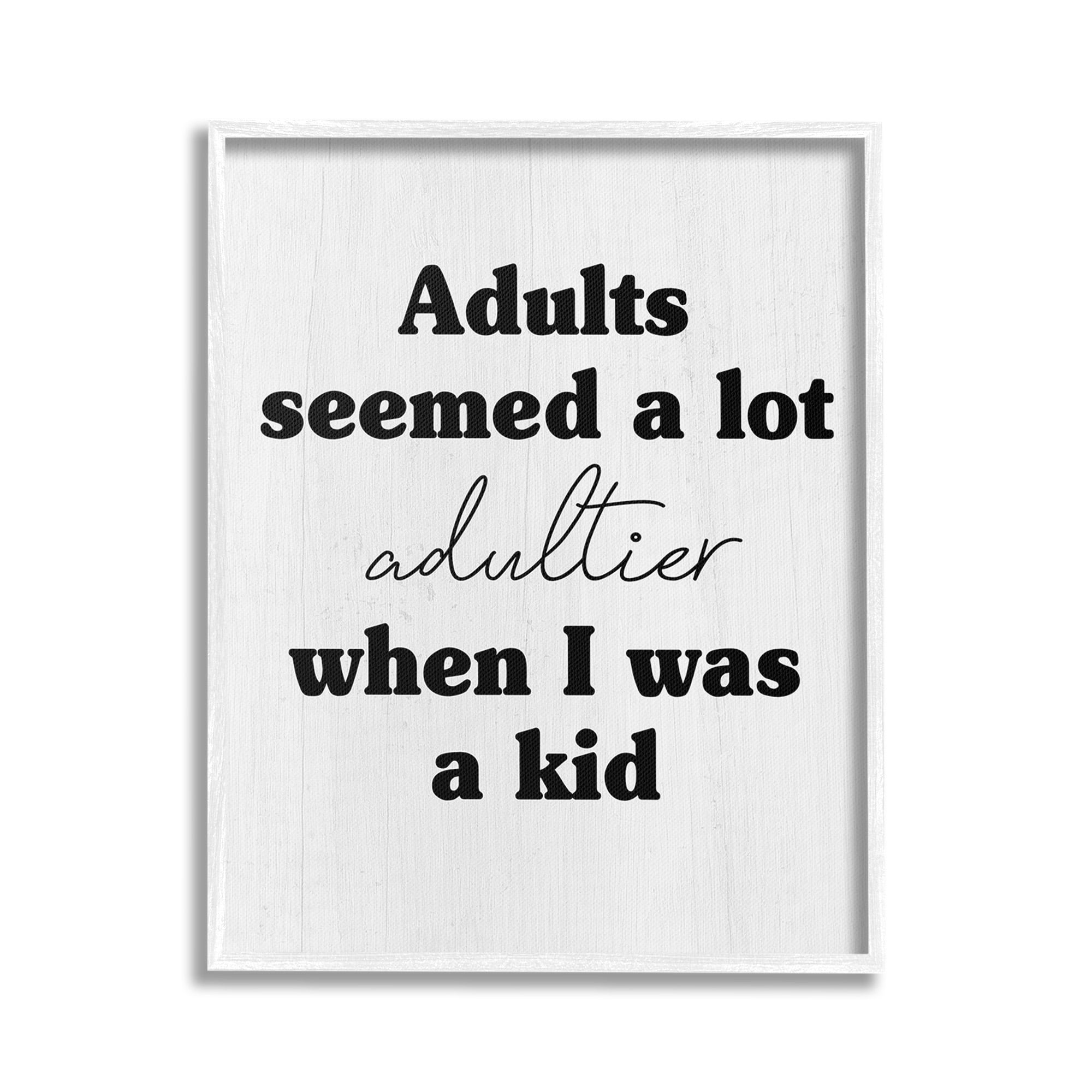Stupell Industries Sassy Adult Phrase Typography Painting White Framed Art Print Wall Art, 16 x 20