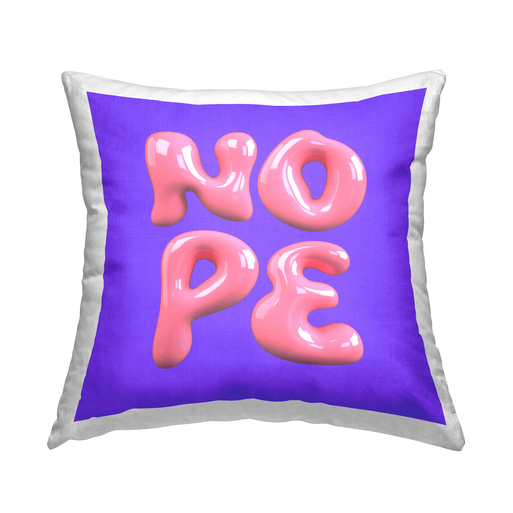 Stupell Industries Sassy Bold Nope Decorative Printed Throw Pillow, 18 x 18