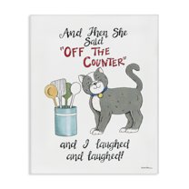 Stupell Industries Sassy Cat Humor Saying Animals Painting Wrapped Canvas Art Print Wall Art, 16 x 20