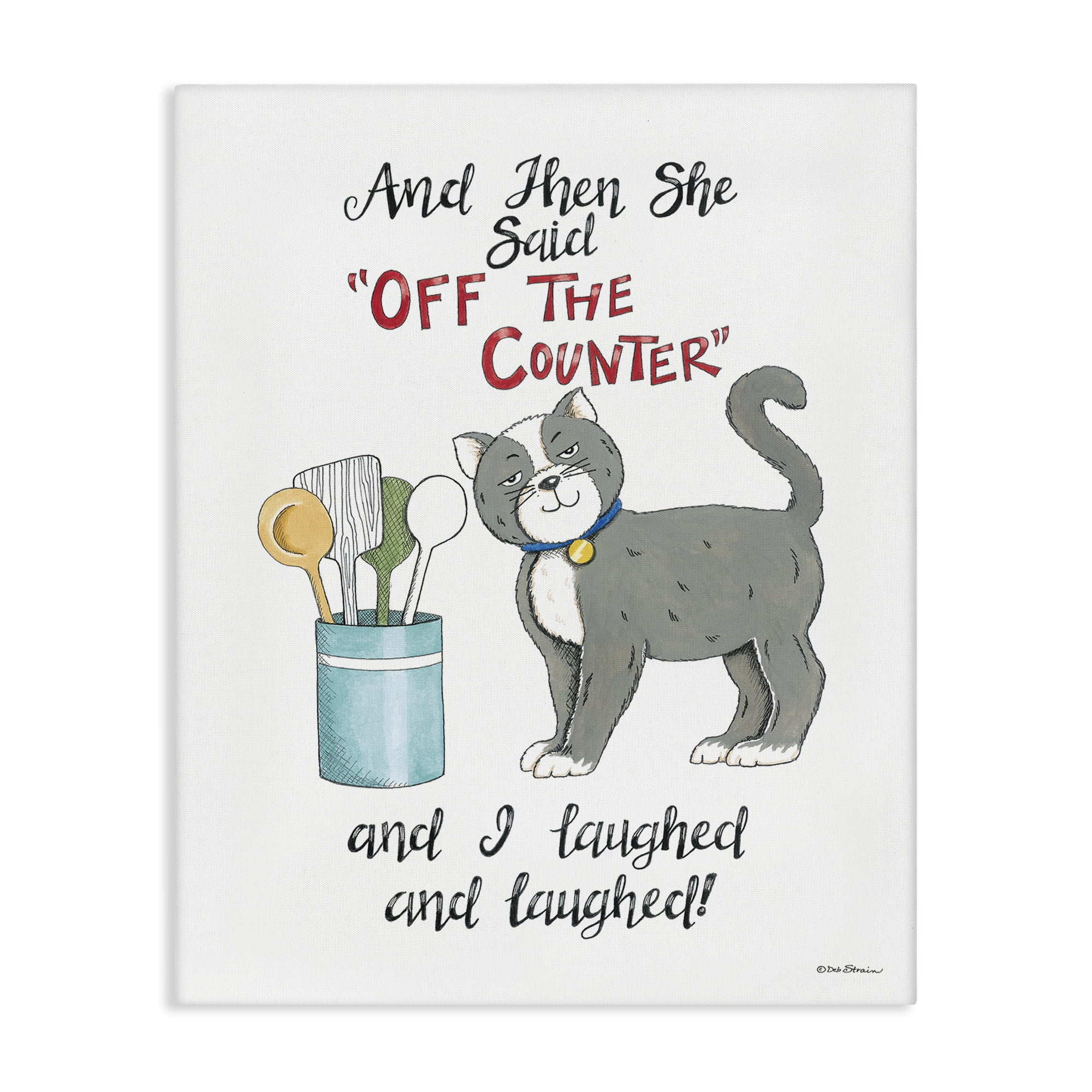 Stupell Industries Sassy Cat Humor Saying Animals Painting Wrapped Canvas Art Print Wall Art, 30 x 40