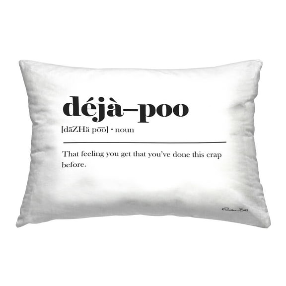 Stupell Industries Sassy Deja-Poo Definition Decorative Printed Throw Pillow Design by Susan Ball
