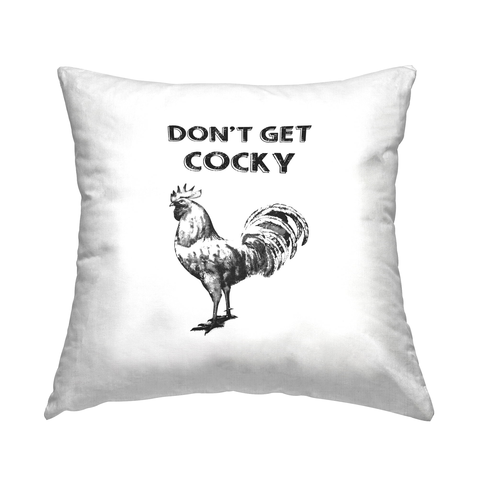 Stupell Industries Sassy Don't Get Cocky Decorative Printed Throw Pillow Design by Conrad Knutsen.