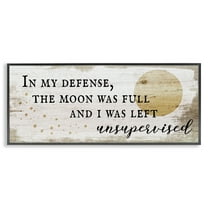 Stupell Industries Sassy Full Moon Halloween Charm Typography Painting Black Framed Art Print Wall Art, 24 x 10
