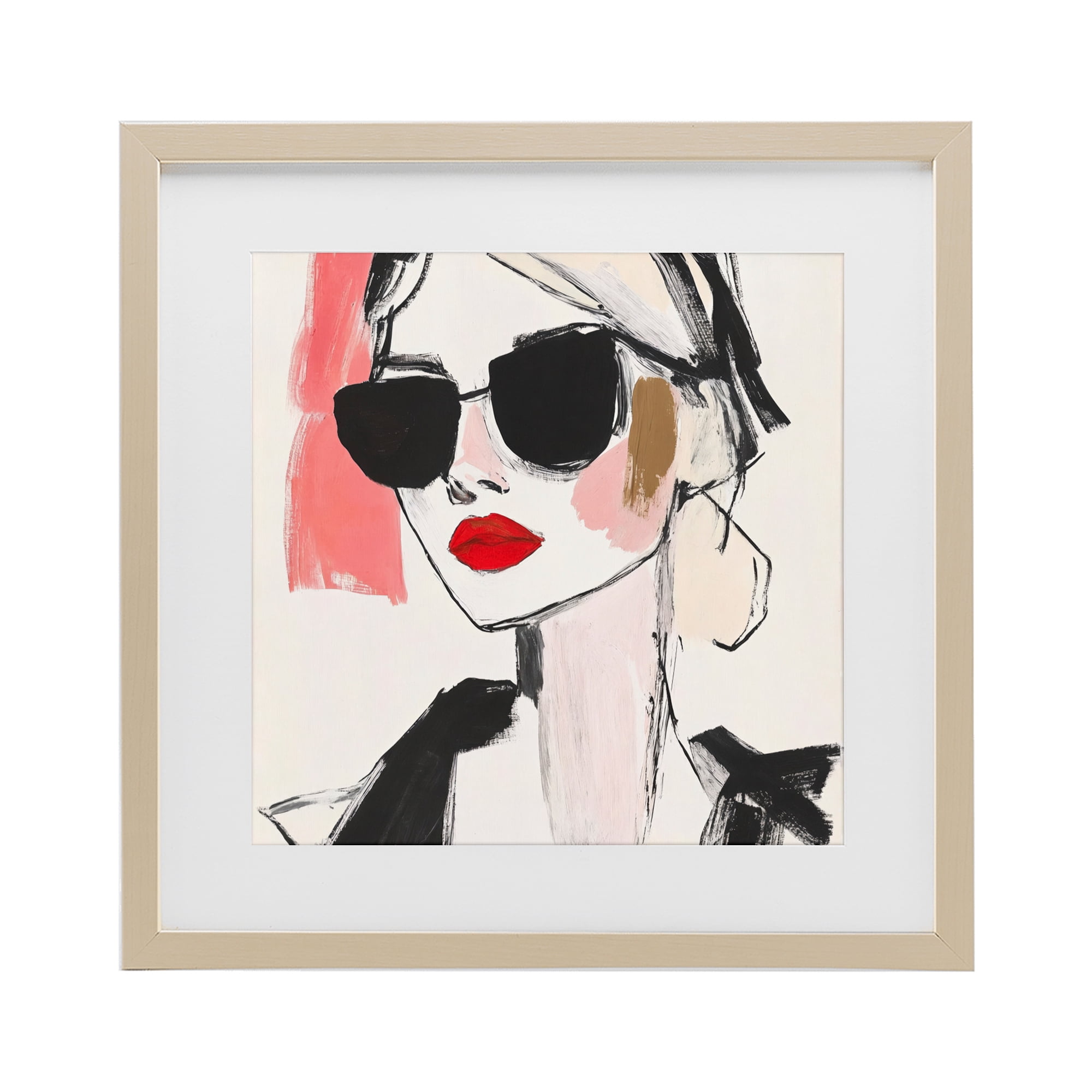 Stupell Industries Sassy Glamour Sketch Birch Framed Print Under Glass, design by Andrea Haase