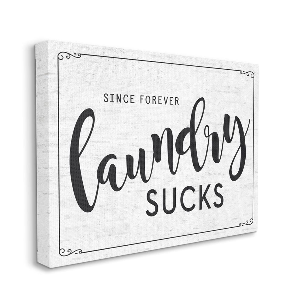 Stupell Industries Sassy Laundry Room Sign Funny Family Humor Canvas Wall Art Design by Lettered and Lined