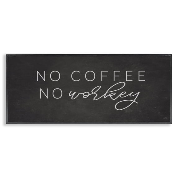 Stupell Industries Cottage Sassy No Coffee Quote Black Framed Giclee Art, 24 x 10, by Lux + Me Designs