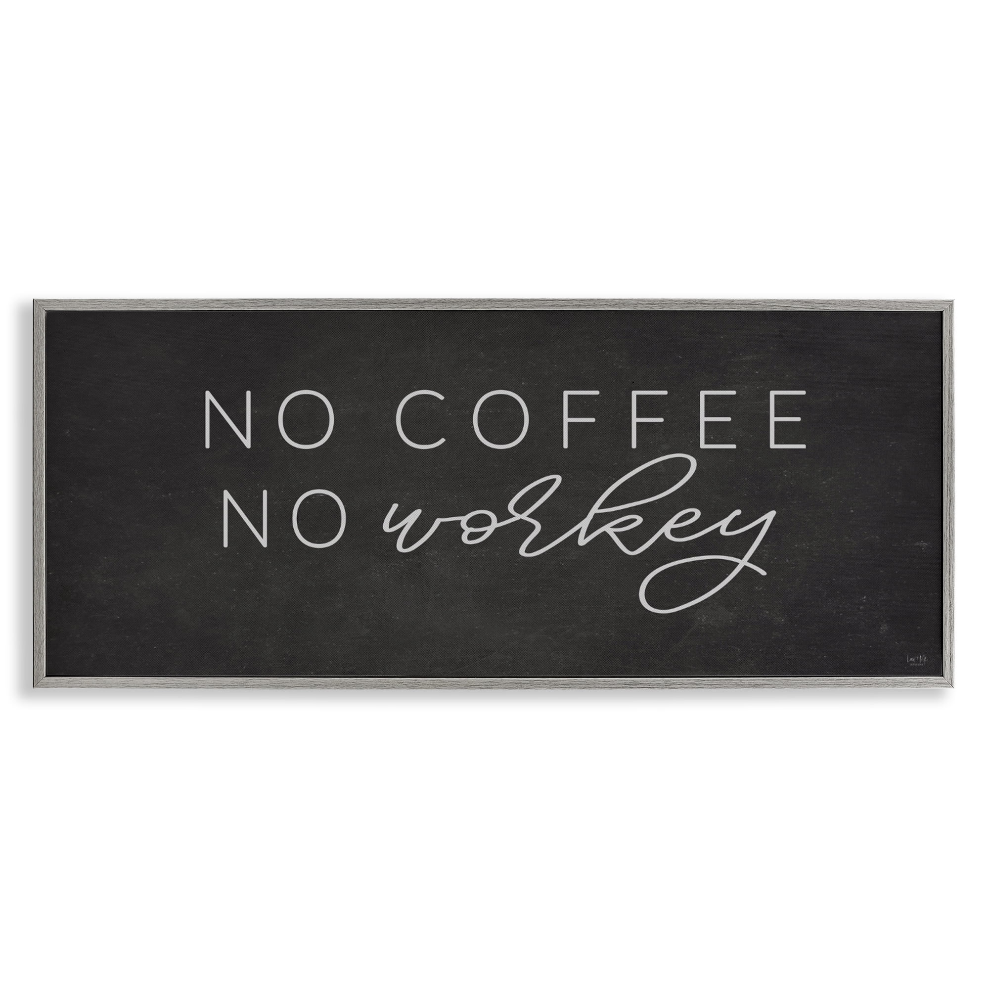 Stupell Industries Sassy No Coffee Quote Gray Framed Giclee Art, design by Lux + Me Designs