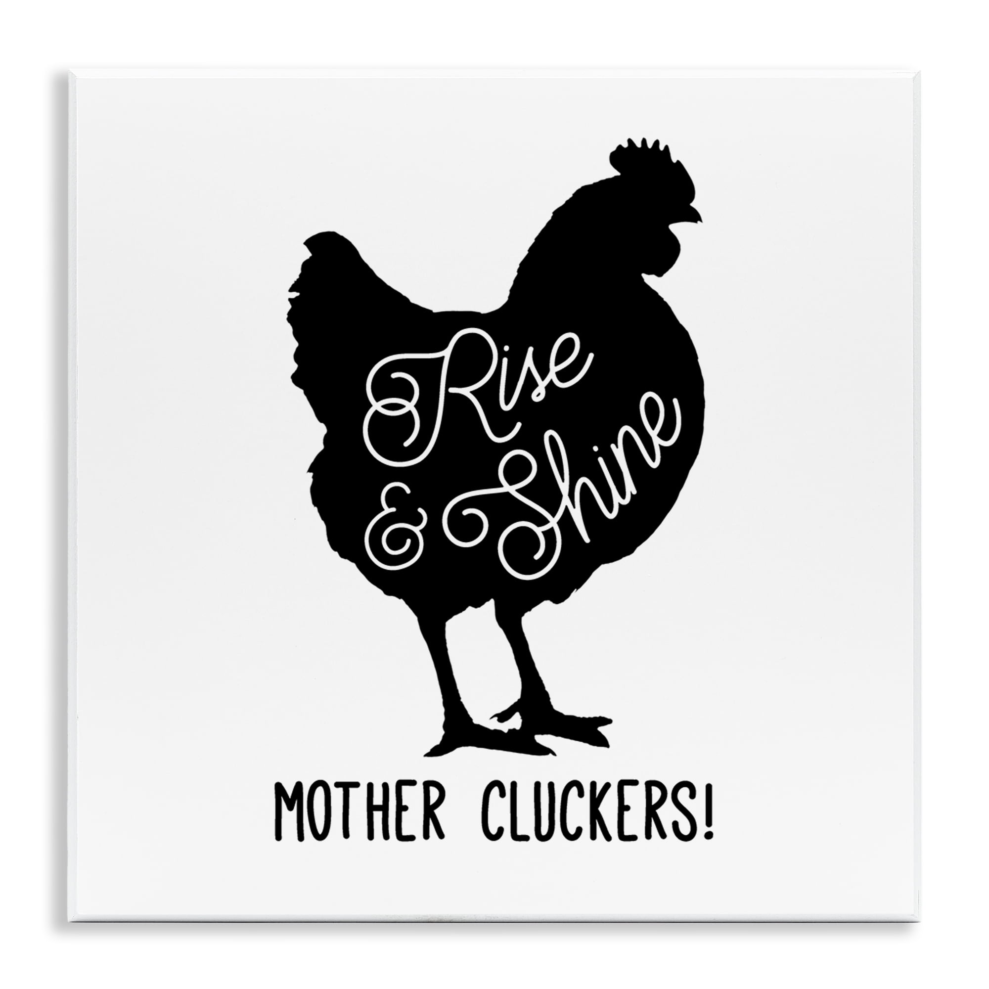 Stupell Industries Sassy Rise & Shine Rooster Animals Painting Unframed Art Print Wall Art, 12 x 12