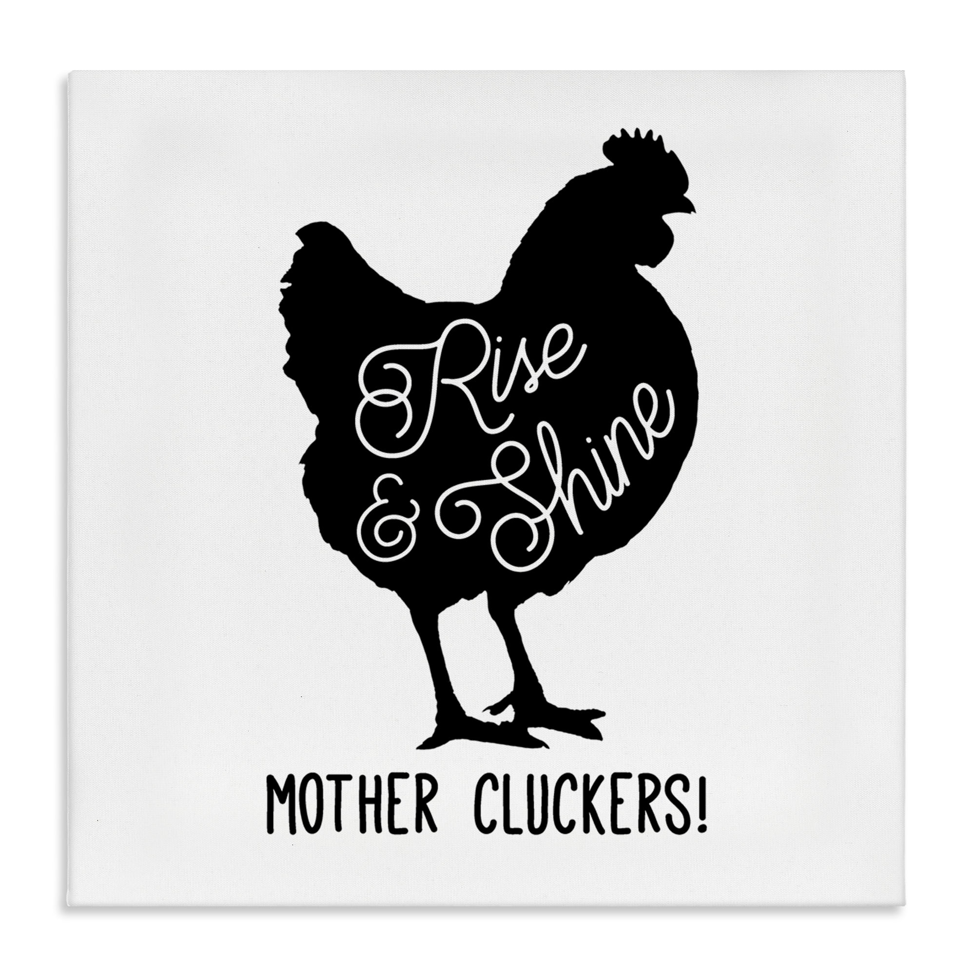Stupell Industries Sassy Rise & Shine Rooster Animals Painting Wrapped Canvas Art Print Wall Art, 36 x 36