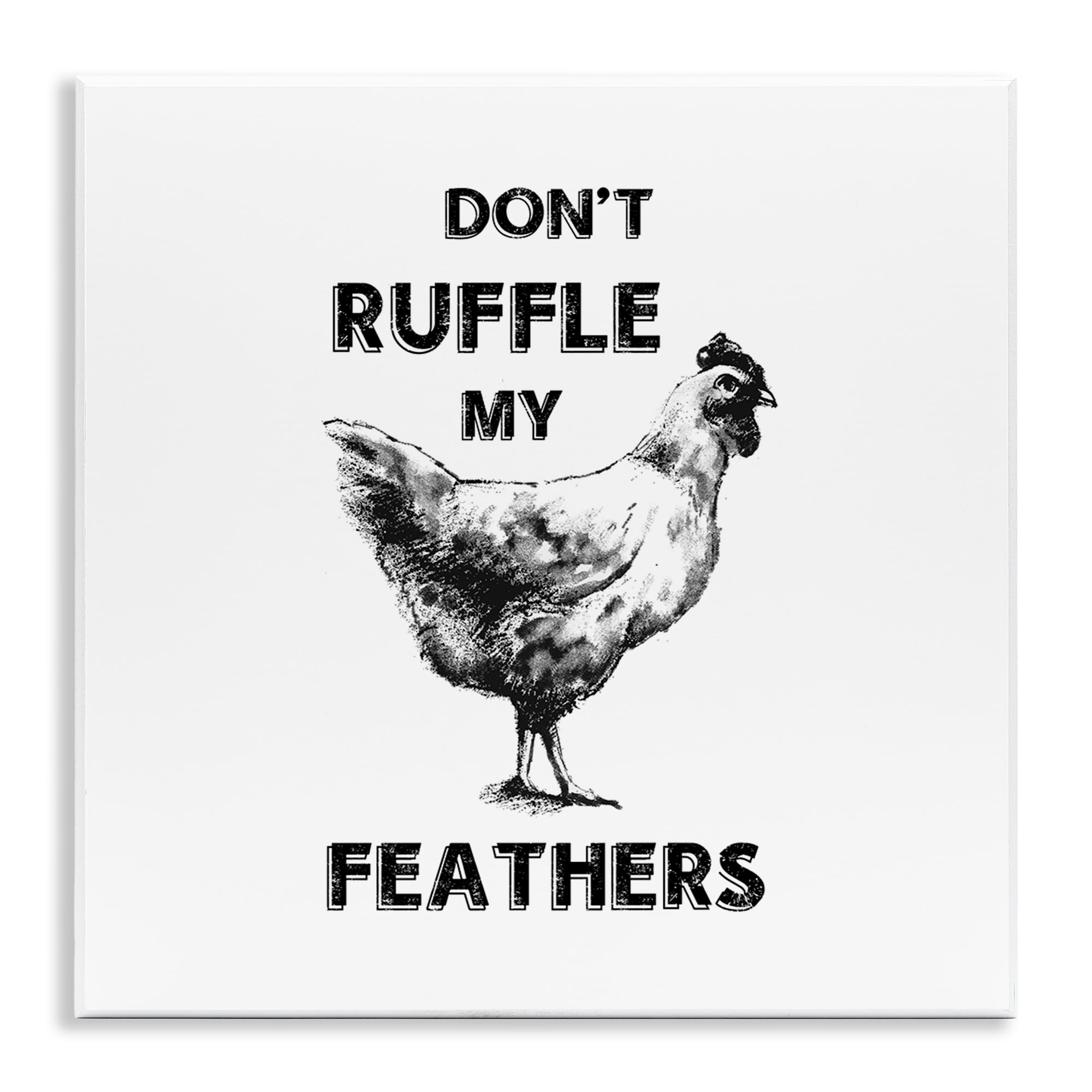 Stupell Industries Sassy Rooster Ruffled Feathers Animals Painting Unframed Art Print Wall Art, 12 x 12