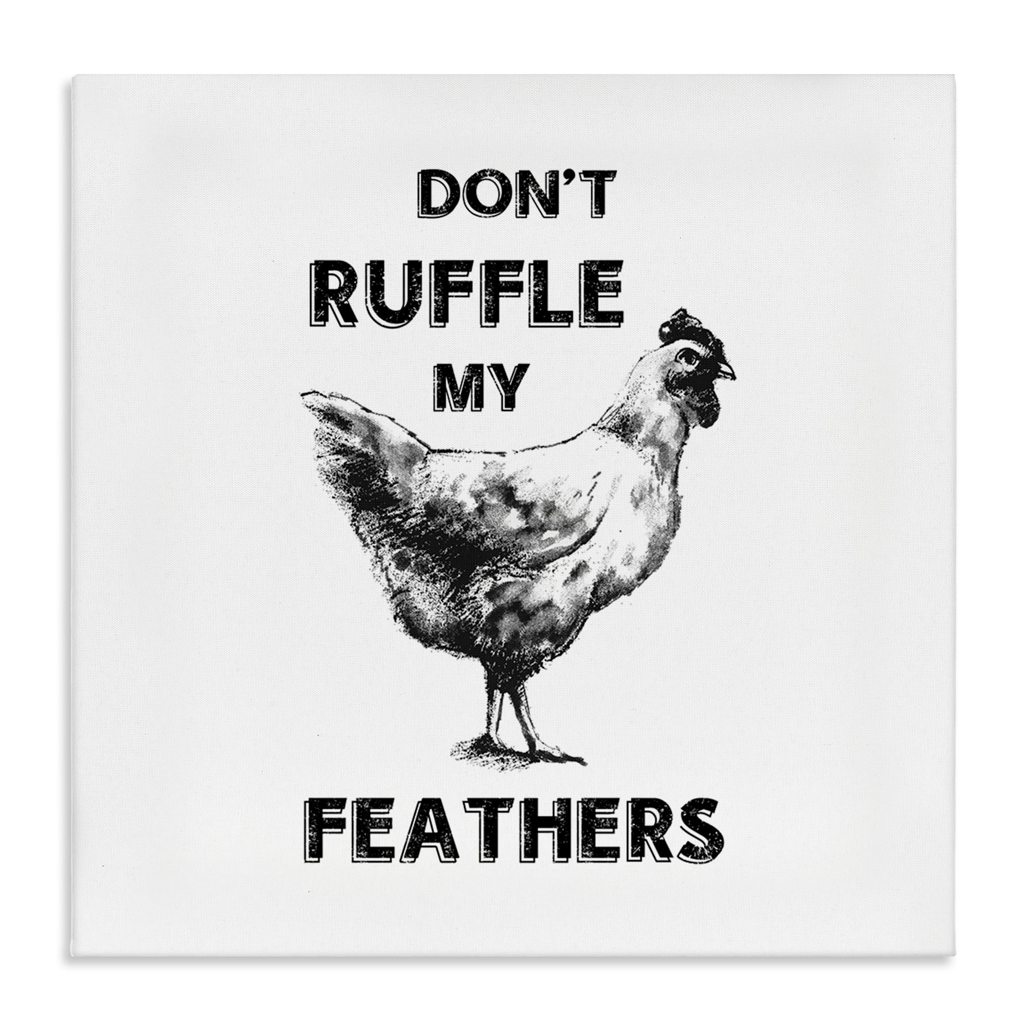 Stupell Industries Sassy Rooster Ruffled Feathers Animals Painting Wrapped Canvas Art Print Wall Art, 30 x 30
