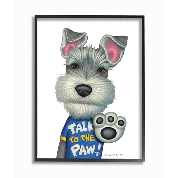 Stupell Industries Sassy Scotty Dog 'Talk to the Paw' Quote Family Pet Designed by Danny Gordan