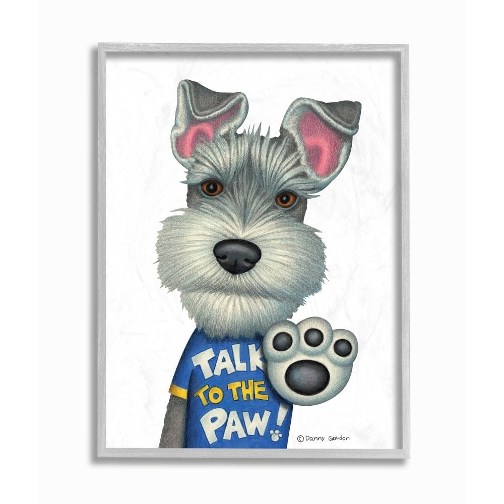 Stupell Industries Sassy Scotty Dog 'Talk to the Paw' Quote Family Pet Designed by Danny Gordan