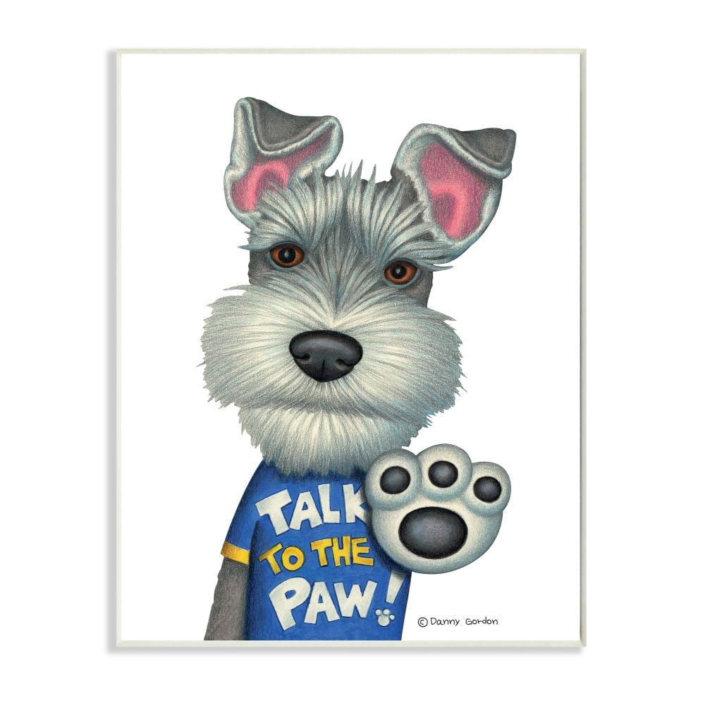 Stupell Industries Sassy Scotty Dog 'Talk to the Paw' Quote Family Pet Designed by Danny Gordan