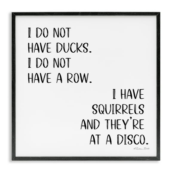 Stupell Industries Sassy Squirrels At Disco Novelty & Humor Painting Black Framed Art Print Wall Art, 12 x 12