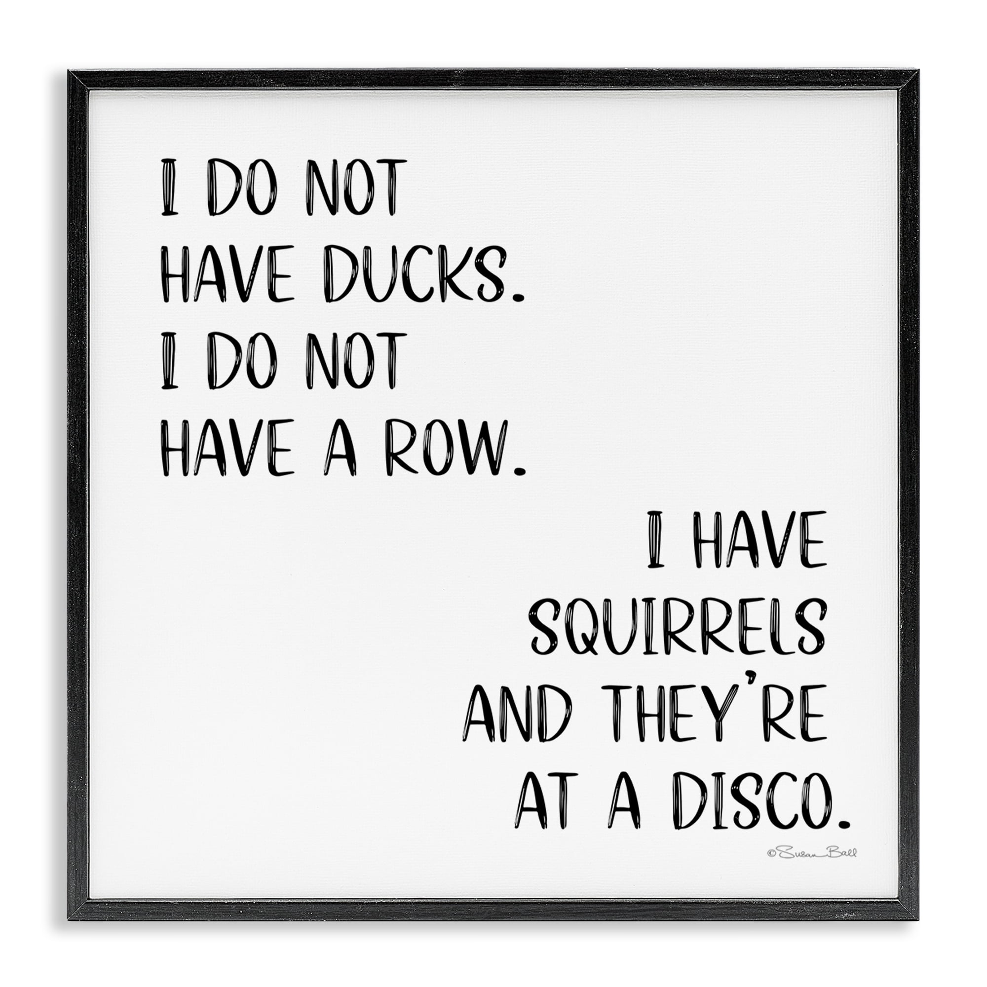 Stupell Industries Sassy Squirrels At Disco Novelty & Humor Painting Black Framed Art Print Wall Art, 24 x 24