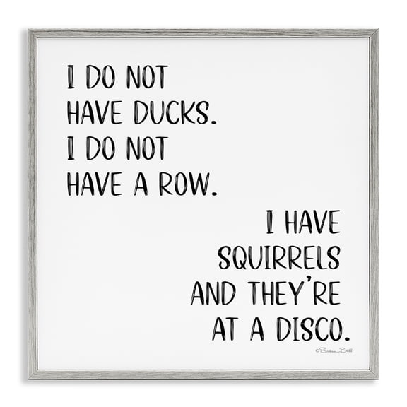 Stupell Industries Sassy Squirrels At Disco Novelty & Humor Painting Gray Framed Art Print Wall Art, 24 x 24