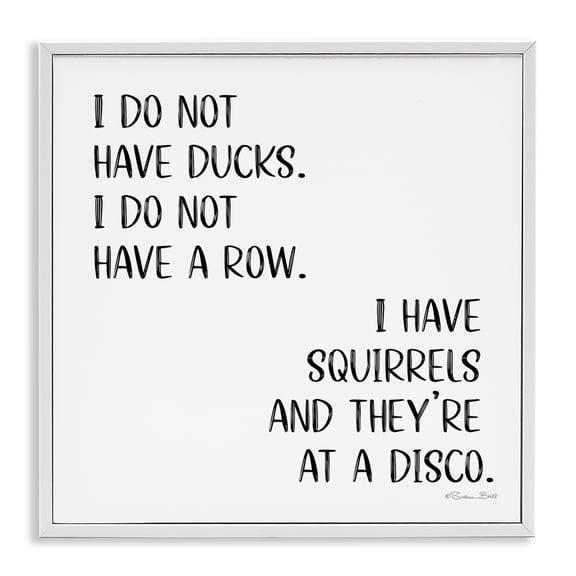 Stupell Industries Sassy Squirrels At Disco Novelty & Humor Painting White Framed Art Print Wall Art, 12 x 12