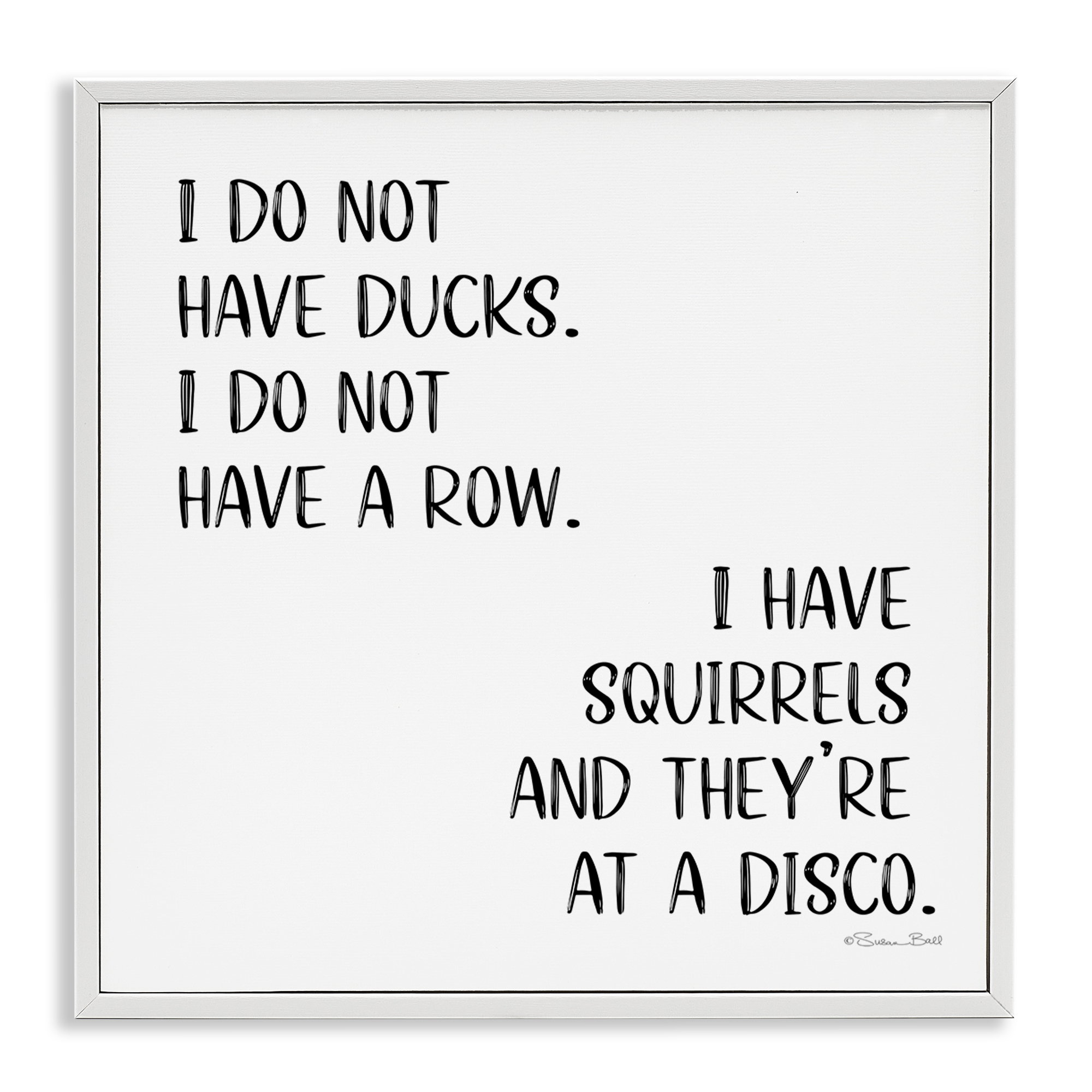 Stupell Industries Sassy Squirrels At Disco Novelty & Humor Painting White Framed Art Print Wall Art, 17 x 17