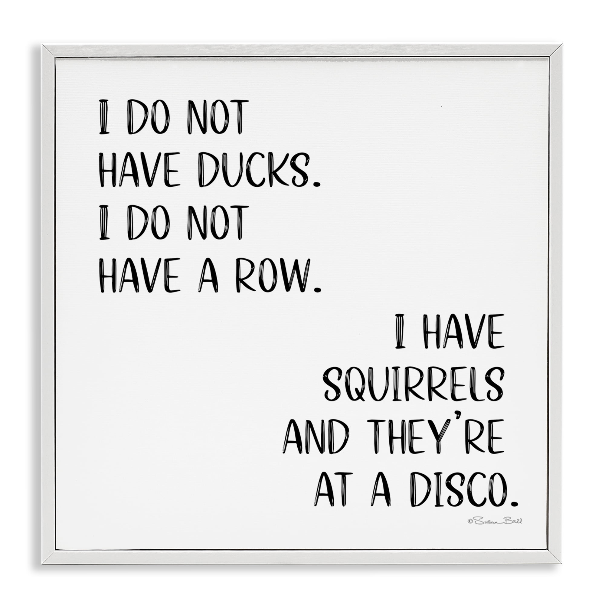 Stupell Industries Sassy Squirrels At Disco Novelty & Humor Painting White Framed Art Print Wall Art, 24 x 24