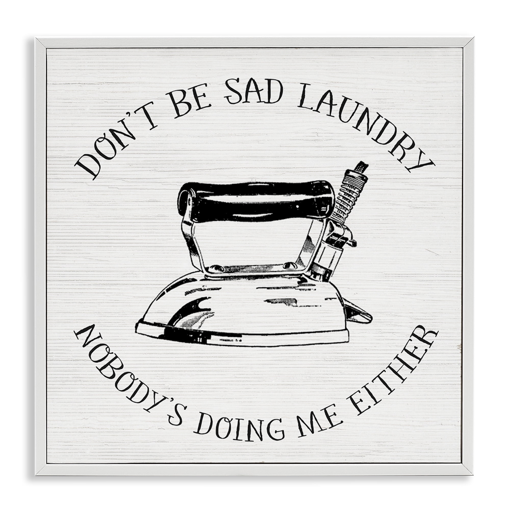 Stupell Industries Sassy Vintage Laundry Phrase Typography Painting White Framed Art Print Wall Art, 24 x 24