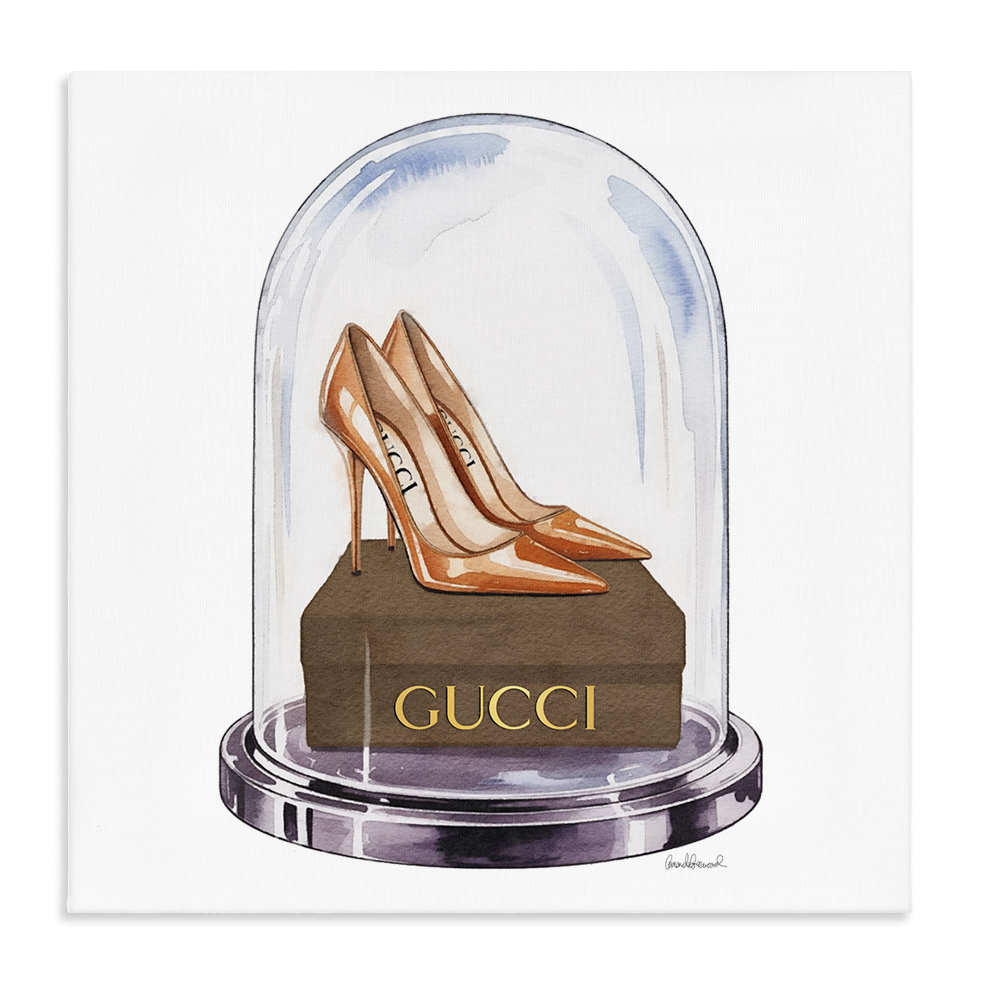 Stupell Industries Satin Heels in Bell Jar Canvas Wall Art, design by Amanda Greenwood