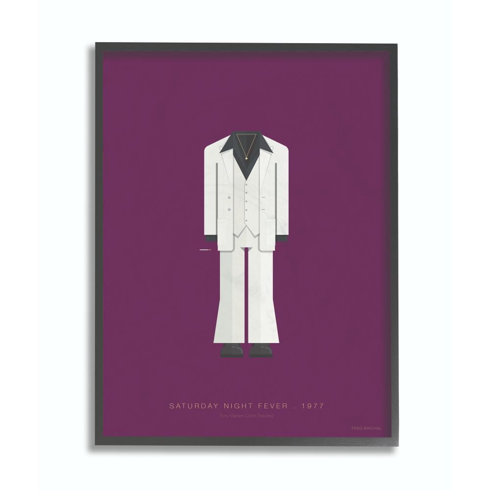 Stupell Industries Saturday Night Fever Famous People Characters Fashion Design Framed Wall Art by Fred Birchal