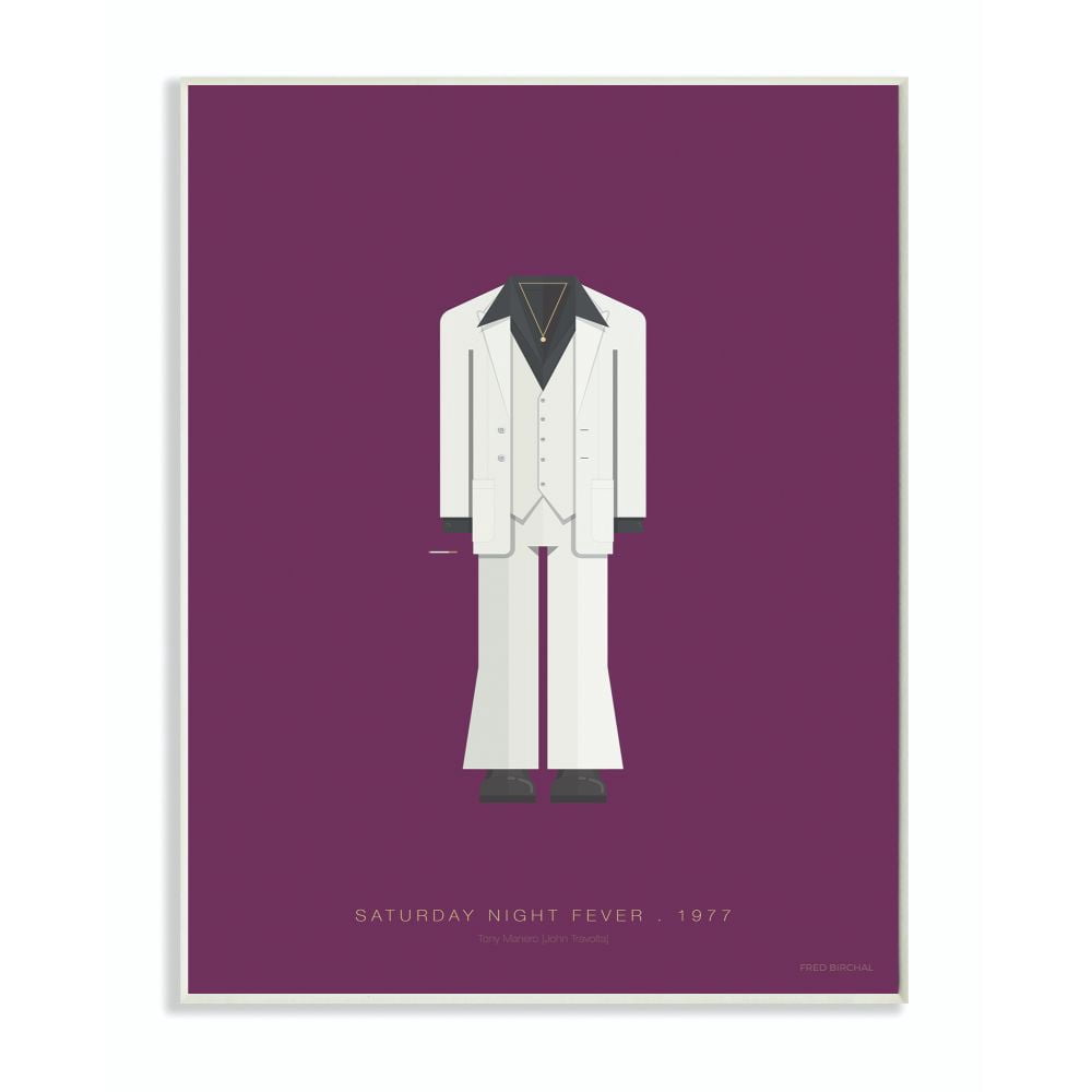 Stupell Industries Saturday Night Fever Famous People Characters Fashion Design Wall Plaque by Fred Birchal