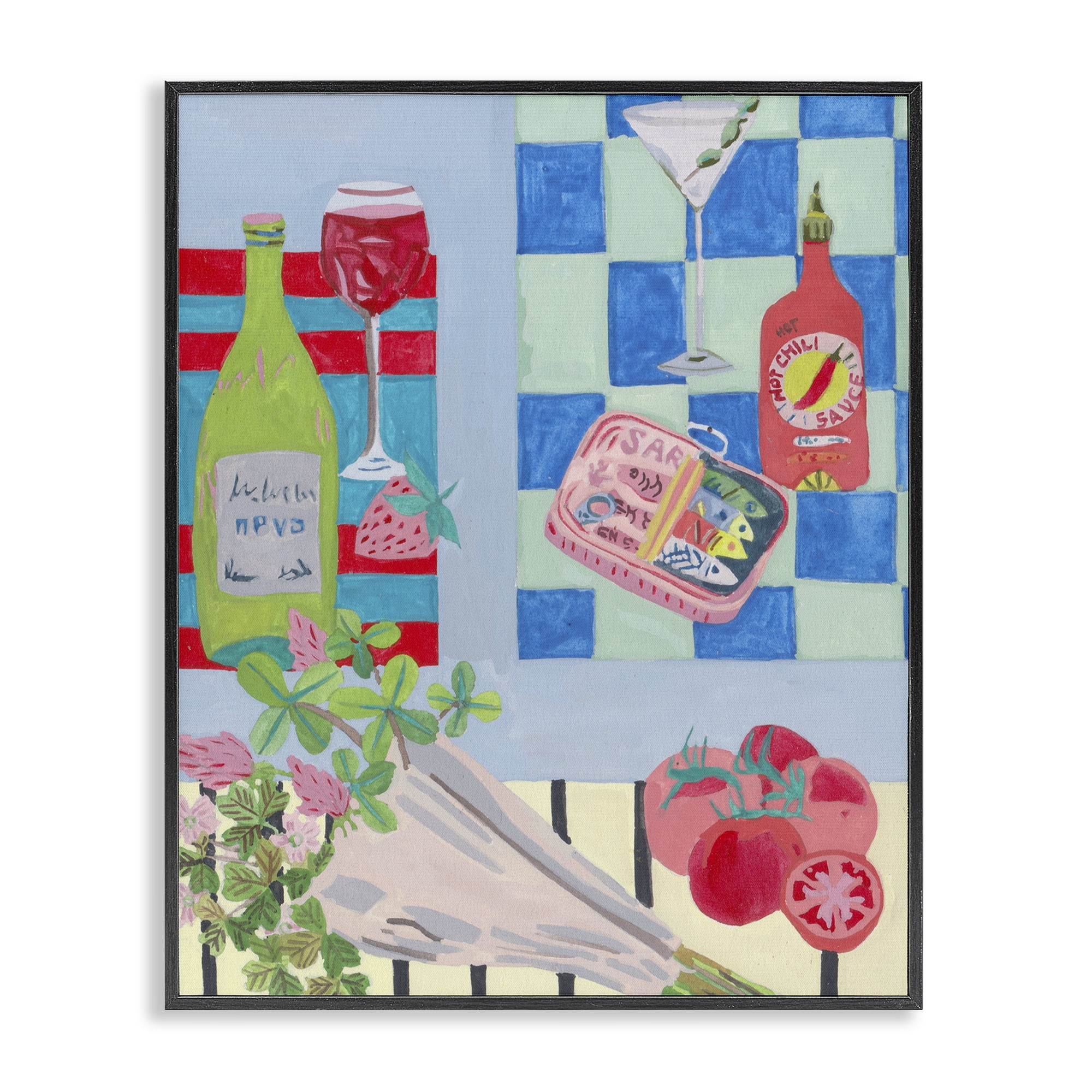 Stupell Industries Saucy Kitchen Secrets Black Framed Giclee Art, design by Melissa Wang