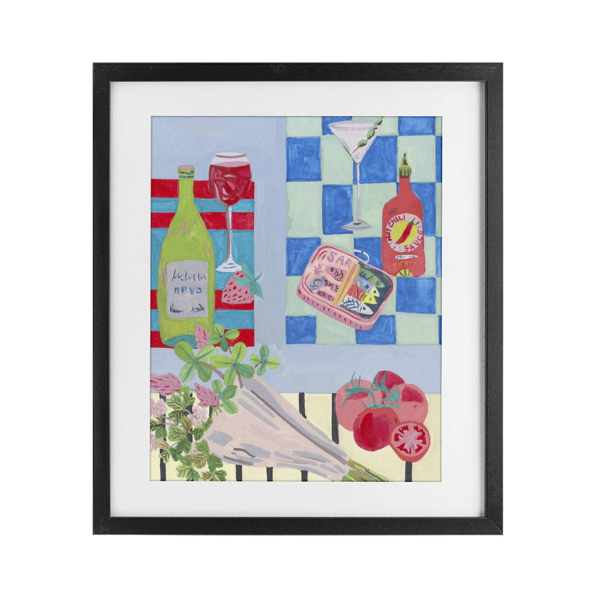 Stupell Industries Saucy Kitchen Secrets Black Framed Print Under Glass, design by Melissa Wang