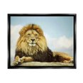 thumbnail image 1 of Stupell Industries Savanna Lion Photography Portrait Photograph Jet Black Floating Framed Canvas Print Wall Art, Design by Carrie Ann Grippo-Pike, 1 of 6