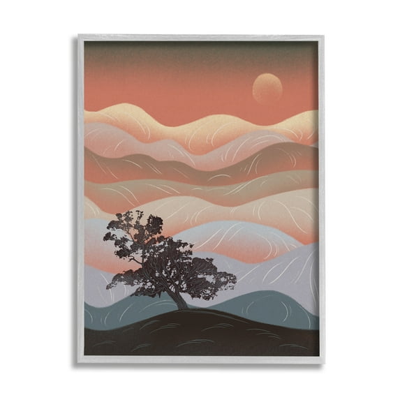 Stupell Industries Savanna Tree Sprout Breezy Desert Dunes at Dawn,24 x 30, Design by Ziwei Li